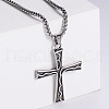 Retro Rock Punk Men's Cross Stainless Steel Pendant Necklaces NQ6861-1-1