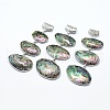 Brass Abalone Shell Oval Big Pendants SSHEL-F0006-05-1