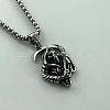 Punk Skull Grim Reaper Scythe Pendant Necklace Hip-hop Trendy Men's Jewelry ZE8864-5