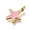 304 Stainless Steel Enamel Pendants STAS-R153-14G-2