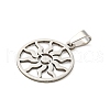 Non-Tarnish Laser Cut 304 Stainless Steel Pendants STAS-H184-18P-2