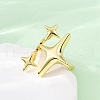 Brass Adjustable Cuff Rings for Women RJEW-U053-06G-3