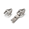 304 Stainless Steel Fold Over Clasps STAS-M119-05P-03-2