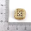 Hollow Rack Plating Brass Cubic Zirconia Beads KK-L236-13G-01-3