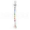 Angel Glass & Alloy Pendant Decorations HJEW-JM02092-4