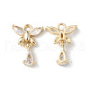 Brass Pave Cubic Zirconia Charms KK-G462-09KCG-1