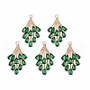 Brass Micro Pave Cubic Zirconia Pendants KK-R111-006-A01-1