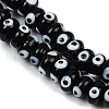 Handmade Evil Eye Lampwork Beads Strands LAMP-A007-02B-04-3