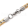 304 Stainless Steel Twist Chain Necklaces for Women NJEW-G140-08A-GP-3
