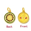 Rack Plating Alloy Enamel Pendants with Jump Ring ENAM-M048-27MG-D-1