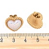 304 Stainless Steel Shell Heart Stud Earrings for Women EJEW-Z095-02G-5