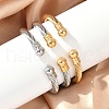 304 Stainless Steel Torque Bangles BJEW-G584-05-1