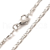 1.5mm Rack Plating Brass Oval Link Chain Necklaces for Women Men MAK-L044-25P-2