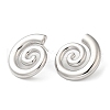 Rack Plating Brass Vortex Stud Earrings for Women EJEW-Z019-14P-1