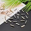  24Sets 2 Colors Alloy Aglets for Shoelaces FIND-NB0001-80-3