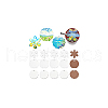  18Pcs 3 Styles MDF Wood Pendants AJEW-NB0006-05-7
