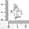 Brass Micro Pave Cubic Zirconia Pendants KK-V008-28P-3