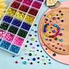 1920~2480Pcs 3 Style Spray Painted Crackle Glass Beads CCG-CJ0001-05-5