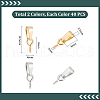 Unicraftale 80Pcs 2 Colors 304 Stainless Steel Screw Eye Pin Peg Bails STAS-UN0060-43-3
