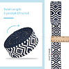 5 Yards Ethnic Style Polycotton Jacquard Rhombus Ribbon OCOR-WH0078-167B-2