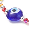 Evil Eye Lampwork & Glass Braided Bead Bracelet BJEW-JB09413-4