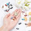 N24Pcs 12 Style Faceted No Hole Natural & Synthetic Gemstone for Wire Wrapped Pendants Making G-NB0003-01-4