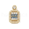 Rack Plating Brass Micro Pave Cubic Zirconia Pendants KK-A224-20G-04-1