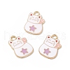 Alloy Enamel Pendants ENAM-H039-02G-4