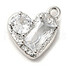 Brass Micro Pave Cubic Zirconia Pendants ZIRC-P113-05P-1
