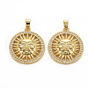 Brass Micro Pave Cubic Zirconia Pendants KK-Q252-066-NF-1