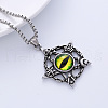 Nightclub Punk Retro Devil Eye Pentagram Stainless Steel Pendant Necklace Jewelry NW8478-1