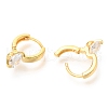 Brass Huggie Hoop Earrings ZIRC-H116-07G-2