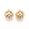 Brass Micro Pave Cubic Zirconia Pendants ZIRC-T016-15-1
