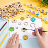   30 Sets Unfinished Wood Pieces Ring Set WOOD-PH0009-52-3