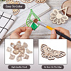  DIY Filigree Wood Dangle Earring Making Kit DIY-TA0009-69-4