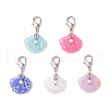 Shell Shape Resin Pendant Decorations HJEW-JM03245-2