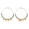 304 Stainless Steel Natural Natural Turquoise Chandelier Earrings EJEW-Z089-36G-01-4