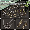 Unicraftale 32Pcs 8 Styles 304 Stainless Steel Linking Rings STAS-UN0060-54-5