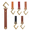 SUPERFINDINGS 5Pcs 5 Colors Dark Color Series PU Leather S Hooks FIND-FH0007-20A-1