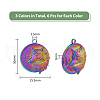 DICOSMETIC 18Pcs 3 Colors 304 Stainless Steel Pendants STAS-DC0013-38-2