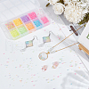 Olycraft 120G 10 Colors Luminous Frosted Glass Beads GLAA-OC0001-45-5