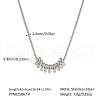 Minimalist Stainless Steel Round Snake Chain Rondelle Beaded Pendant Necklaces for Women GX2969-2-2