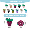 SUPERFINDINGS 11Pcs 11 Colors Leaf Pot Food Grade Eco-Friendly Silicone Beads SIL-FH0001-09-2