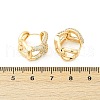 Brass Clear Cubic Zirconia Dangle Earrings EJEW-Q016-04G-4