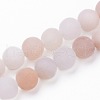 Natural Pink Aventurine Beads Strands X-G-F520-56-4mm-1