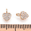 Brass Micro Pave Cubic Zirconia Charms KK-P157-14G-01-NF-3