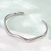 304 Stainless Steel Open Cuff  Bangles for Women BJEW-R019-03P-01-3