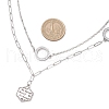 Tarnish Resistant 304 Stainless Steel Ring Link Chain Double Layer Necklaces & Bracelets Sets SJEW-JS01324-4