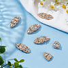 6Pcs Zinc Alloy Rhinestone Snap Lock Clasps FIND-FG0003-46A-5