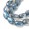Electroplate Glass Beads Strands X-EGLA-L045-A-FR02-2